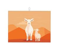 The Standing Lamb - Tappetino scolapiatti da cucina, 45 x 61 cm, adatto per posizionare piccoli elettrodomestici in cucina