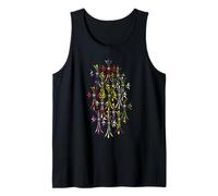 The Star Diamond Multi Color Cross Canotta