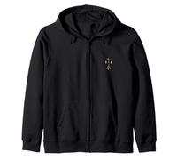 The Star Diamonds Gold Cross Felpa con Cappuccio