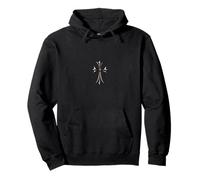 The Star Diamonds Silver Cross Felpa con Cappuccio