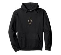 The Star Pave Diamonds Gold Cross Felpa con Cappuccio