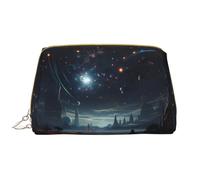 The Star-Spangled Bannermakeup Bag Organizer, beauty case per articoli da toeletta, astuccio con cerniera per pennelli (grande), La Luna, Le Stelle E I Pianeti, Taglia unica