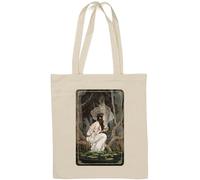 The Star Tarot Card Art Logo Naturale Cotone Tote Bag Bianco