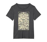 The Star Tarot Card I Fortune Teller I Goth Witchcraft Maglietta, Donna Plus-Size, Grigio Scuro, 6X