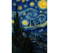 The Starry Night Cats: Vincent van Gogh Art Parody Lined Journal: Starry Night Parody Celestial Cat Notebook | 120 Lined Pages | 6x9 Inches | ... History Students, Stargazers, and Painters