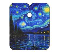 The Starry Night of 's Art - Mantello da taglio per capelli con chiusura a scatto regolabile, Capa da salone essenziale per bambini capa para Corte de Cabello 165,1 x 139,7 cm