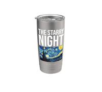 The Starry Night Tee Shirts, Cool Vincent Van Gogh Painter Bicchiere termico in acciaio inox doppia parete