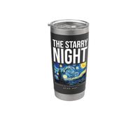 The Starry Night Tee Shirts, Cool Vincent Van Gogh Painter Bicchiere termico in acciaio inox doppia parete