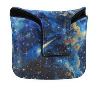 The Starry Sky A Shooting Star Passing by Golf Club Covers Magnetic Snap Putter Copritesta per uomini e donne in pelle PU impermeabile