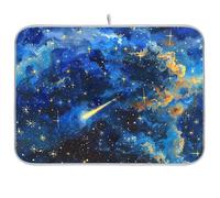 The Starry Sky A Shooting Star Passing by Kitchen opaco Asciugamani Stendipiatti Tappetino 18 x 24 18 x 24