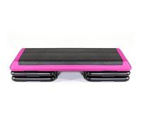The Step Original Aerobic Platform Health Club Size Steppers for Exercise with 4 risers for adjustable Home Workout,Pink