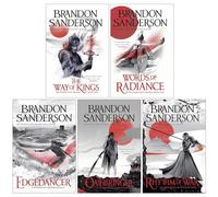 The Stormlight Archive Series 5 Books Collection Set di Brandon Sanderson (The Way of Kings Book 1, Words of Radiance Book 2, Oathbringer Book 3, Rythm of War Book 4 & Edgedancer)