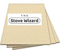 The Stove Wizard - Tavola refrattaria resistente al calore, in vermiculite, 1 mattone, 250 mm x 200 mm x 25 mm
