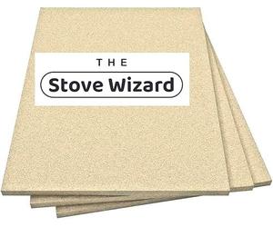The Stove Wizard - Tavola refrattaria resistente al calore, in vermiculite, 1 mattone, 250 mm x 200 mm x 25 mm