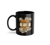 The String Master Arpa Harp Player Tazza da caffè | Arpa Musica da concerti Arpa Tazza Nero (05726W)
