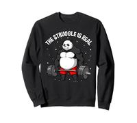 The Struggle Is Real Panda Gym Strength Felpa