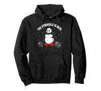 The Struggle Is Real Panda Gym Strength Felpa con Cappuccio
