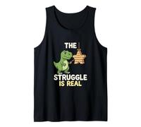 The Struggles Real Dino T-Rex Pignatta Cartoon Animal Canotta