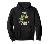 The Struggles Real Dino T-Rex Pignatta Cartoon Animal Felpa con Cappuccio