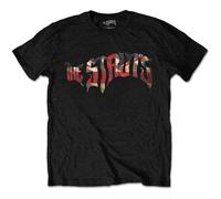 The Struts T Shirt Union Jack Band Logo Distressed Nuovo Ufficiale Uomo Nero