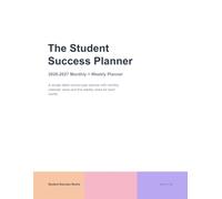 The Student Success Planner 2026-2027: Academic Planning, Homework, Study Sessions, Cornell Notes, Exams and Grade Tracking