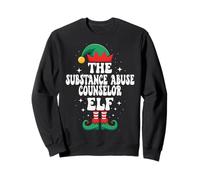 The Substance Abuse Counselor Elf - Divertente Abbinamento Natalizio Felpa