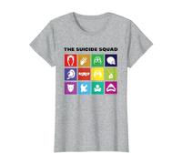 The Suicide Squad Squad Icons Maglietta, Donna, Grigio Melange, 3XL