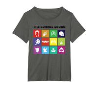 The Suicide Squad Squad Icons Maglietta, Donna Plus-Size, Asfalto, 5X