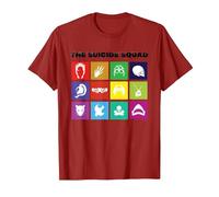 The Suicide Squad Squad Icons Maglietta, Uomo, Mirtillo Rosso, 3XL
