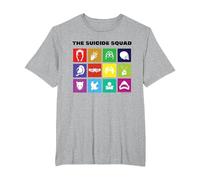The Suicide Squad Squad Icons Maglietta, Uomo Taglie Grandi, Grigio Melange, 3X Tall