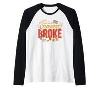 The Summer I Turned Broke Sarcastic Travel Meme Citazione Maglia con Maniche Raglan