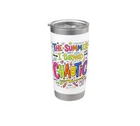 The Summer I Turned Chaotic Sarcastico Retro Meme Graphic Bicchiere termico in acciaio inox doppia parete