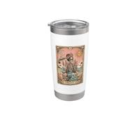 the summerween regina scheletro tarocchi vintage Bicchiere termico in acciaio inox doppia parete
