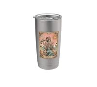 the summerween regina scheletro tarocchi vintage Bicchiere termico in acciaio inox doppia parete