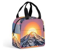 The Sun - Borsa per il pranzo per donne e uomini, portatile, isolata, con manico, a prova di perdite, riutilizzabile, per lavoro, picnic, viaggi