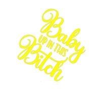The Sun is Shining, and I'm in The Mud,Bady Up in This Bilch. Adesivi divertenti per auto e moto (giallo, 40 x 40 cm)