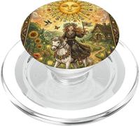 The Sun Tarot Card Celestial Maiden Horse PopSockets PopGrip per MagSafe