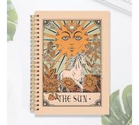 The Sun Tarot Card Journal Notebook, Witchy Celestial Journal for Women, Gifts for Tarot Lovers, Witchy Office Supplies, Spiral Notebook 5.5x8.3 Inch