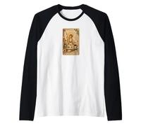 The Sun Tarot Card Scrapbook Design Maglia con Maniche Raglan