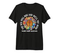 The Sun Will Rise We'll Try Again Mental Health Awareness Maglietta Premium