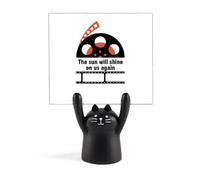 The Sun Will Shine Again Art Deco Fashion Memo Holder Cartoon Black Cat Stand Decorazione