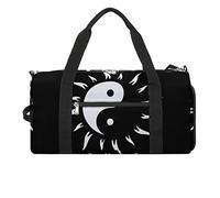 The Sun Yin Yang divertente borsa da palestra con scomparto per scarpe borsone da viaggio borsa weekend notte borsa yoga