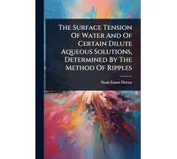 The Surface Tension Of Water And Of Certain Dilute Aqueous Solutions, Determined By The Method Of Ripples