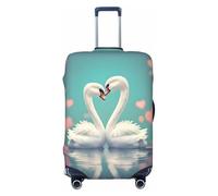 The Swan in Love - Copertura elastica per valigia, protezione per bagagli da viaggio, resistente ai graffi, adatta alla maggior parte delle valigie, Nero , XL, boemo