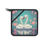 The Swan in Love, sottopentola in silicone anti-caldo, per pentole e padelle calde, tappetini in silicone per piani di lavoro della cucina,