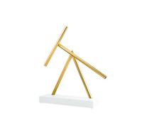 The Swinging Sticks® Basic - Elegante Scultura Mobile nei Colori Bianco e Oro | Elemento Decorativo cinetico per Ambienti abitativi e lavorativi Eleganti | Il Design incontra Il dinamismo