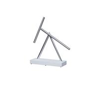 The Swinging Sticks Basic - Scultura cinetica in Bianco e Alu | Illusione Moto perpetuo | Doppio Pendolo di Design in Alu | Affascinante Elemento Decorativo per Gli Amanti della Tecnologia