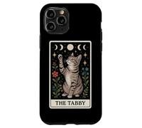 The Tabby Cat Grey Cat Tarocchi Carta Witchy Moon Custodia per iPhone 11 Pro