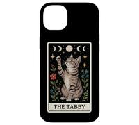 The Tabby Cat Grey Cat Tarocchi Carta Witchy Moon Custodia per iPhone 14 Plus