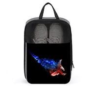 The Tail Of The Flying Eagle Has A Blue Light Shoe Bag with Zipper & Handle, Waterproof Breathable Portable